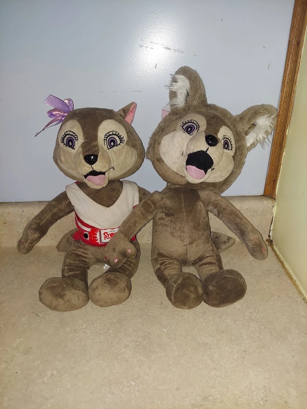 Great Wolf Lodge Violet Wolf Plush Lot (2) Fiesta Story Explorers Outfit Headban